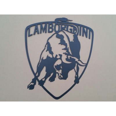 Lamborghini Badge 25 inch sign. Metal wall art. Black   351312339858